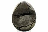 Septarian Dragon Egg Geode - Black Crystals #241116-1